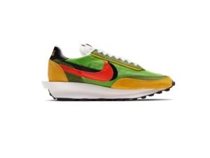 LDWaffle x Sacai GREEN GUSTO VARSITY MAIZE SAFETY ORANGE