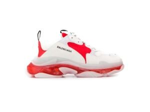 Triple-S CLEAR SOLE WHITE RED