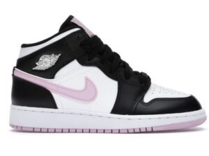 Jordan 1 Mid White Black Light Arctic Pink