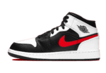 Jordan 1 Mid Black Chile Red White
