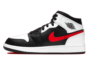 Jordan 1 Mid Black Chile Red White